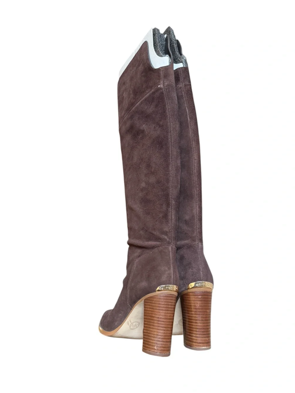 Michael Kors Dark Brown Over-the-Knee Suede Boots